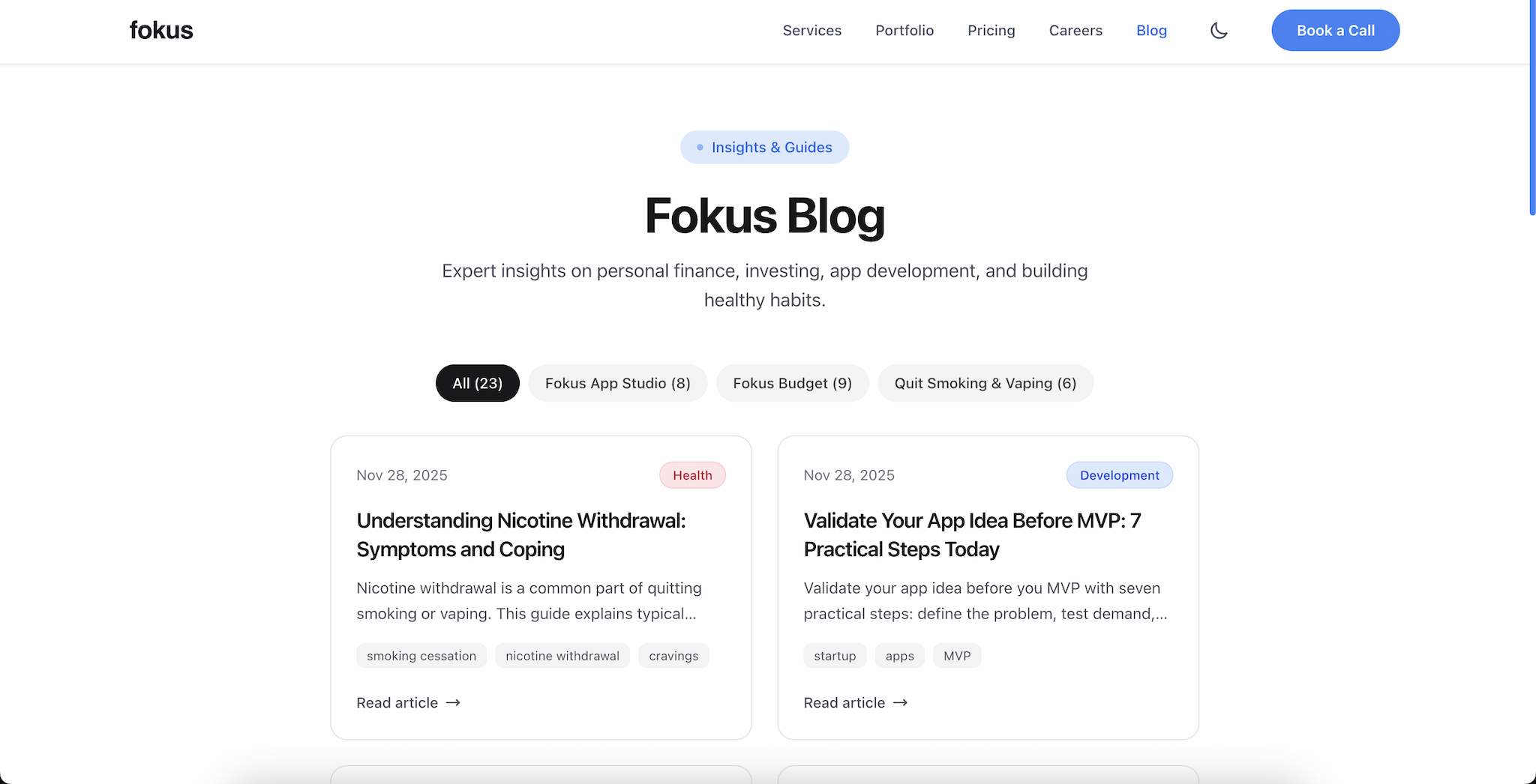 fokusapps.com using BlogPump